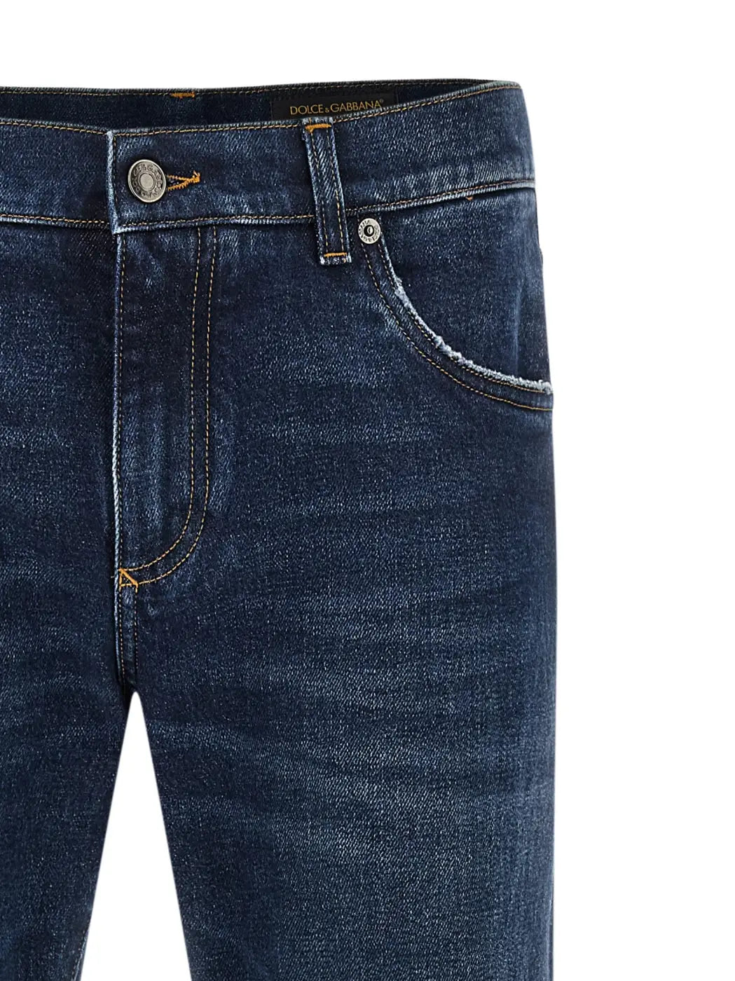 Dolce &amp; Gabbana Blue Cotton Straight-leg Jeans