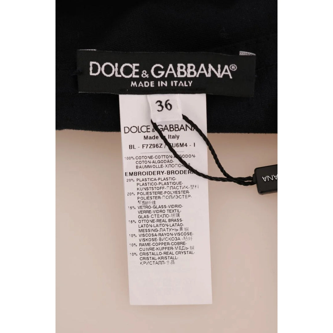 Dolce & Gabbana Blue Crystal MAMMA Sicily Jacket