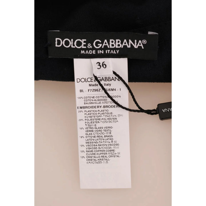 Dolce & Gabbana Blue Crystal MAMMA Sicily Jacket