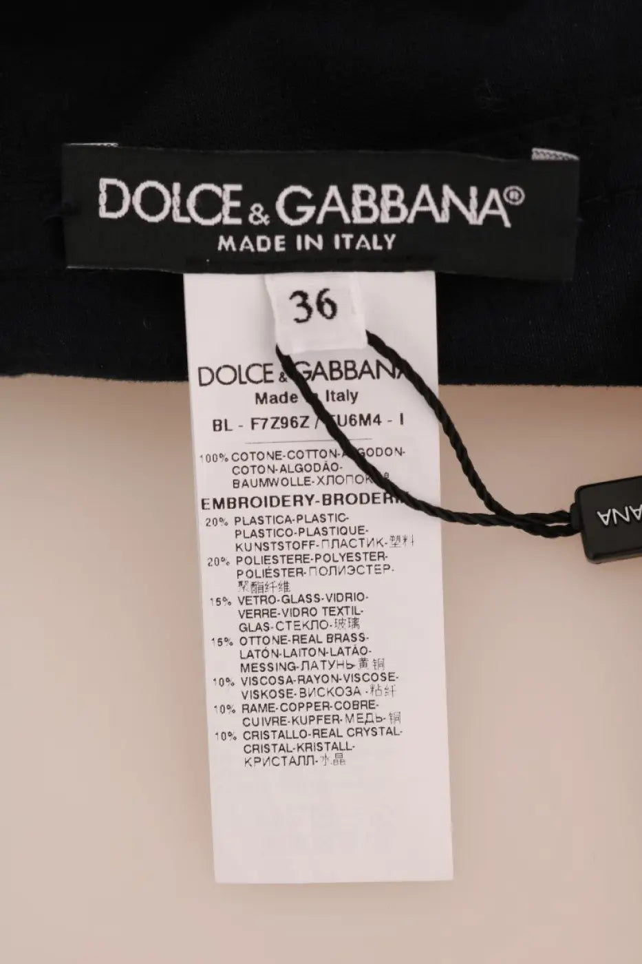 Dolce &amp; Gabbana Blue Crystal MAMMA Sicily Jacket
