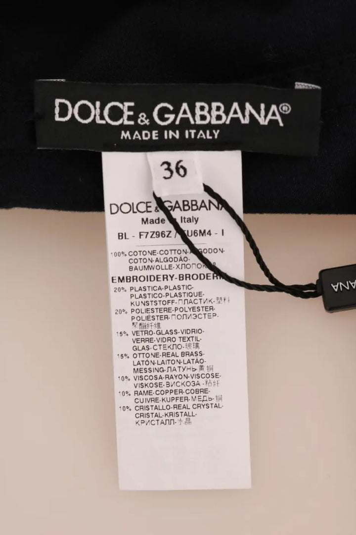 Dolce &amp; Gabbana Blue Crystal MAMMA Sicily Jacket