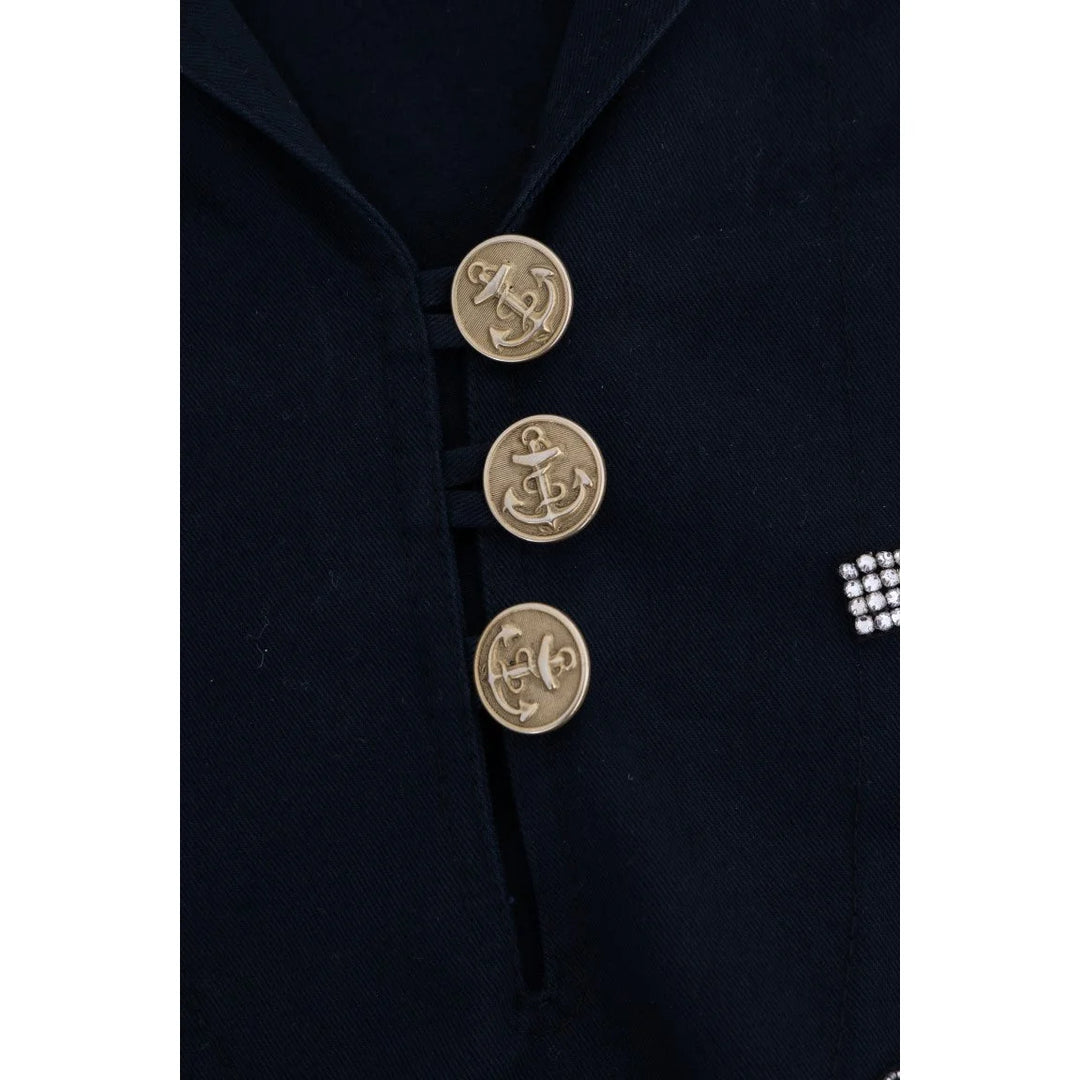 Dolce & Gabbana Blue Crystal MAMMA Sicily Jacket
