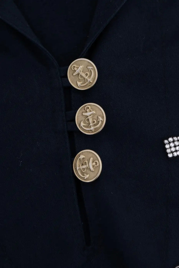 Dolce &amp; Gabbana Blue Crystal MAMMA Sicily Jacket
