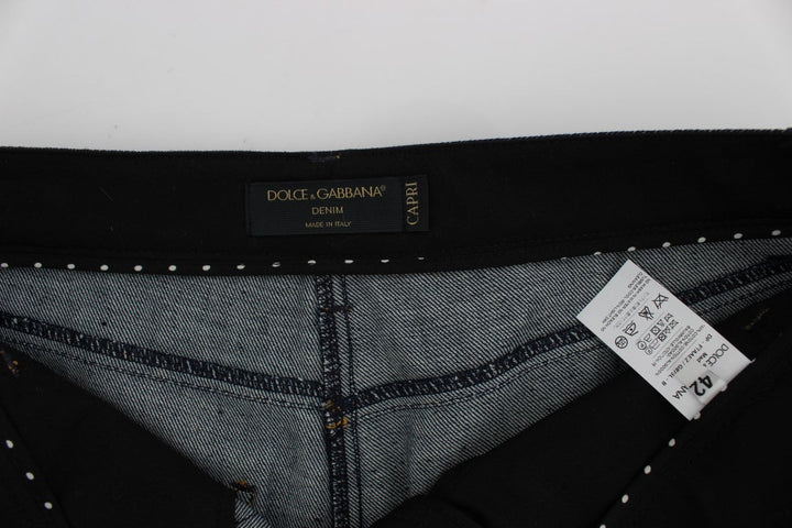 Dolce &amp; Gabbana Blue Denim Cotton Capri Torero Jeans