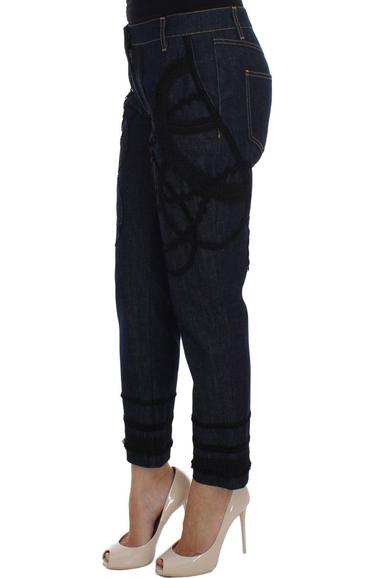 Dolce &amp; Gabbana Blue Denim Cotton Capri Torero Jeans