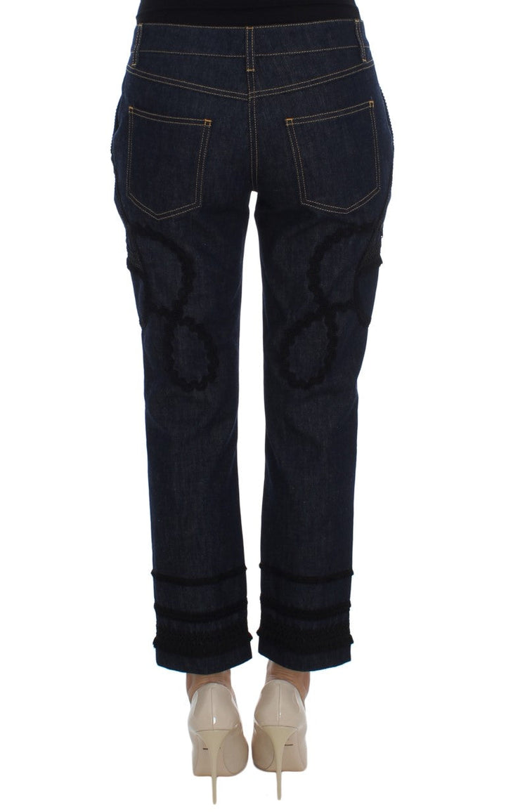 Dolce &amp; Gabbana Blue Denim Cotton Capri Torero Jeans