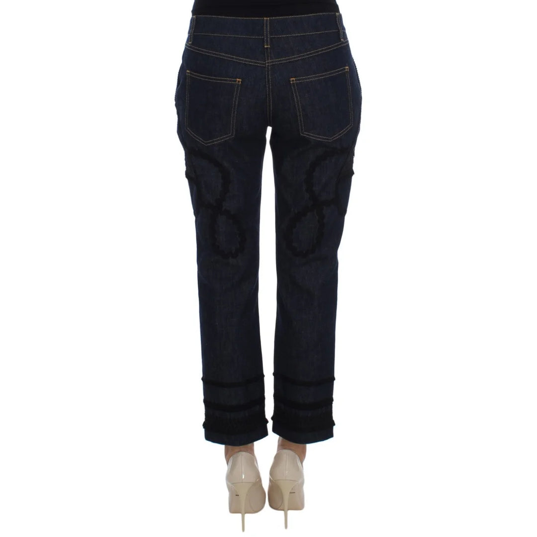 Dolce & Gabbana Blue Denim Cotton CAPRI Torero Jeans