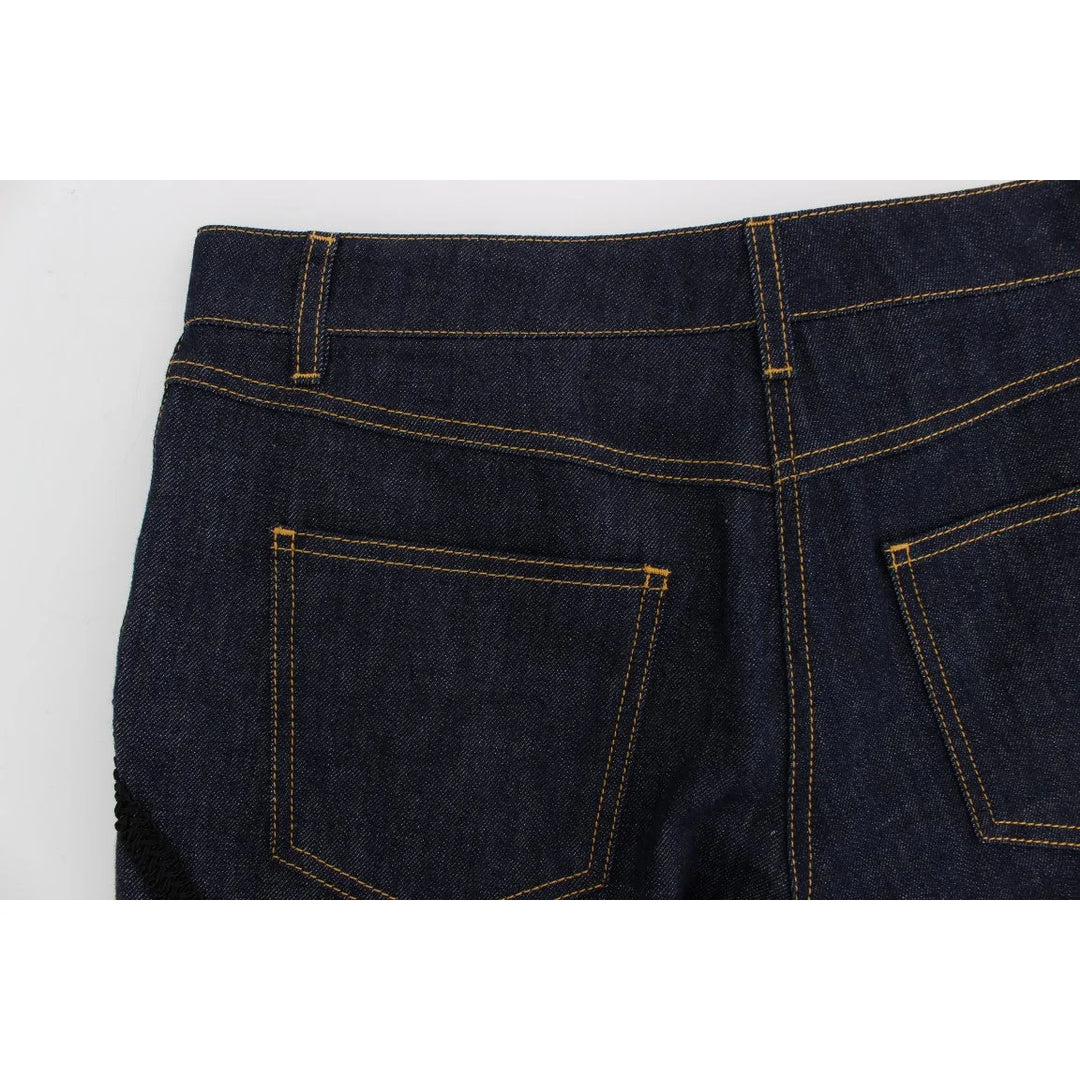 Dolce & Gabbana Blue Denim Cotton CAPRI Torero Jeans