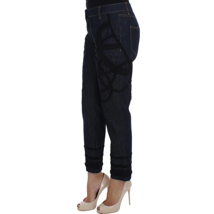 Dolce & Gabbana Blue Denim Cotton CAPRI Torero Jeans