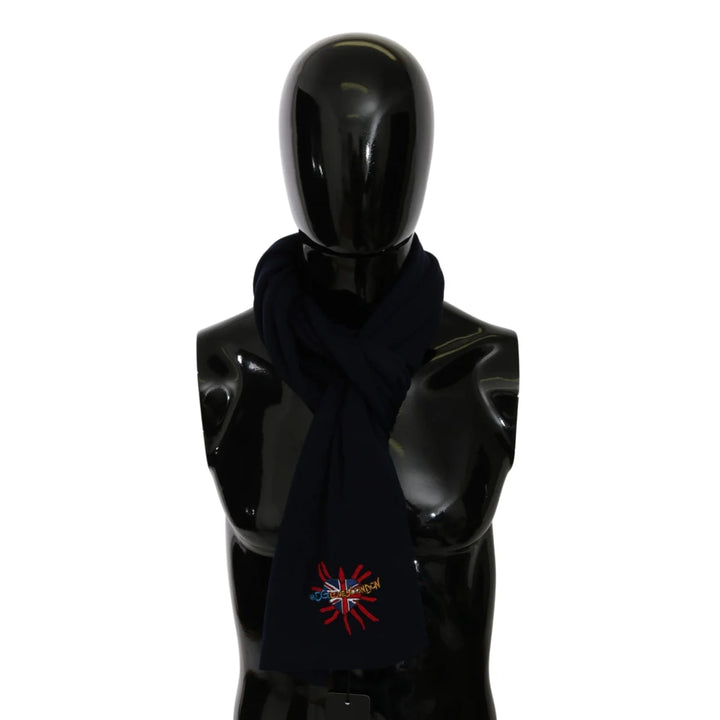 Dolce & Gabbana Blue #DGLovesLondon Wrap Shawl Wool Scarf