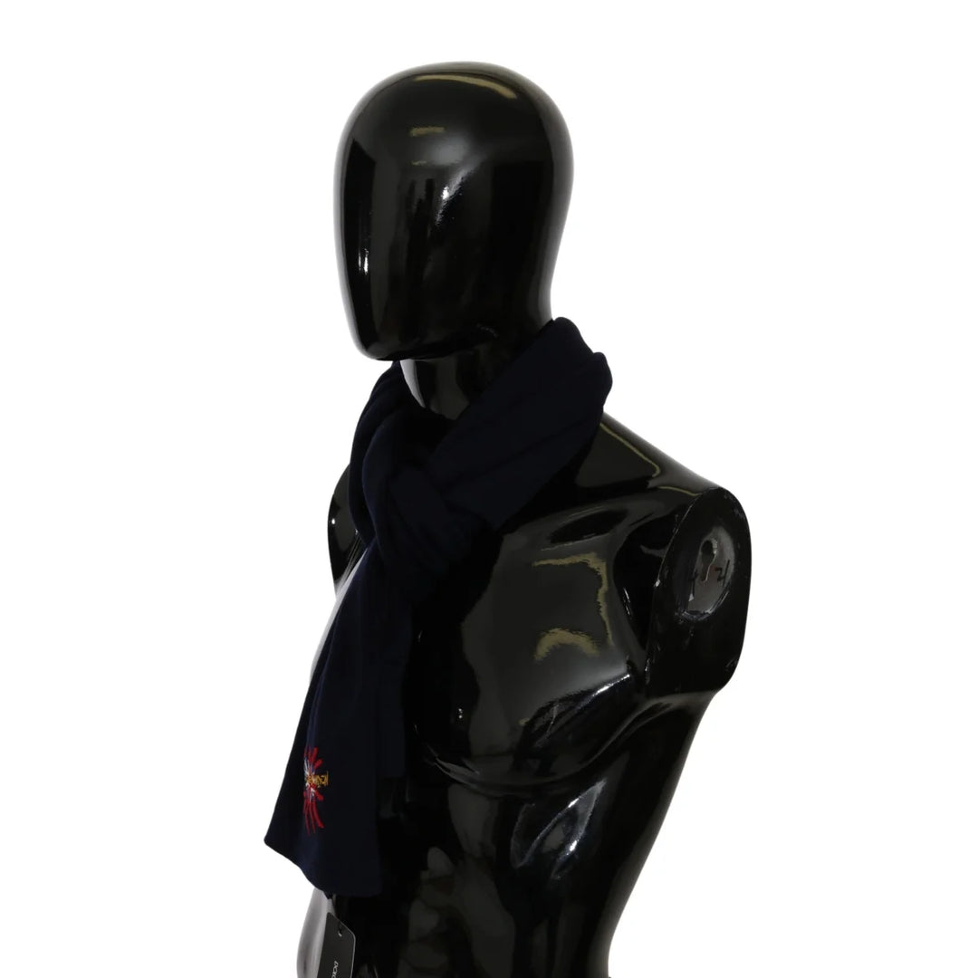 Dolce & Gabbana Blue #DGLovesLondon Wrap Shawl Wool Scarf