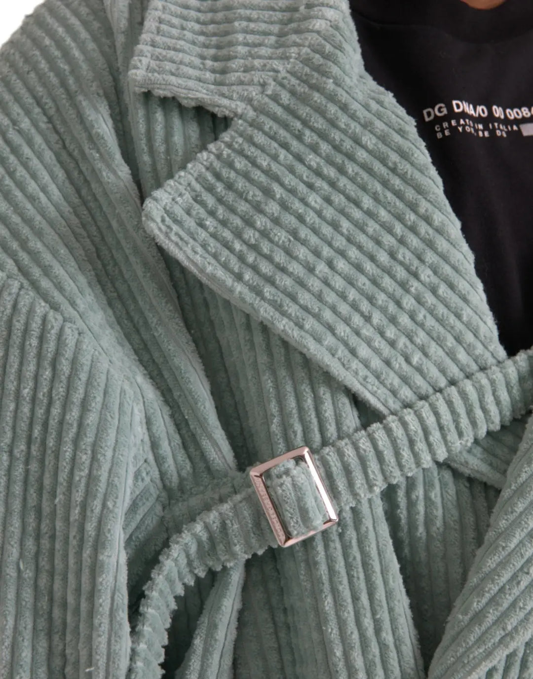 Dolce &amp; Gabbana Blue Double Breasted Corduroy Cotton Jacket