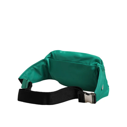 Dolce & Gabbana Blue Fanny Pack with Sleek Logo Plaque