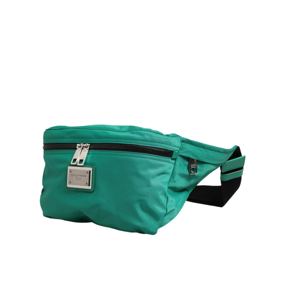 Dolce & Gabbana Blue Fanny Pack with Sleek Logo Plaque