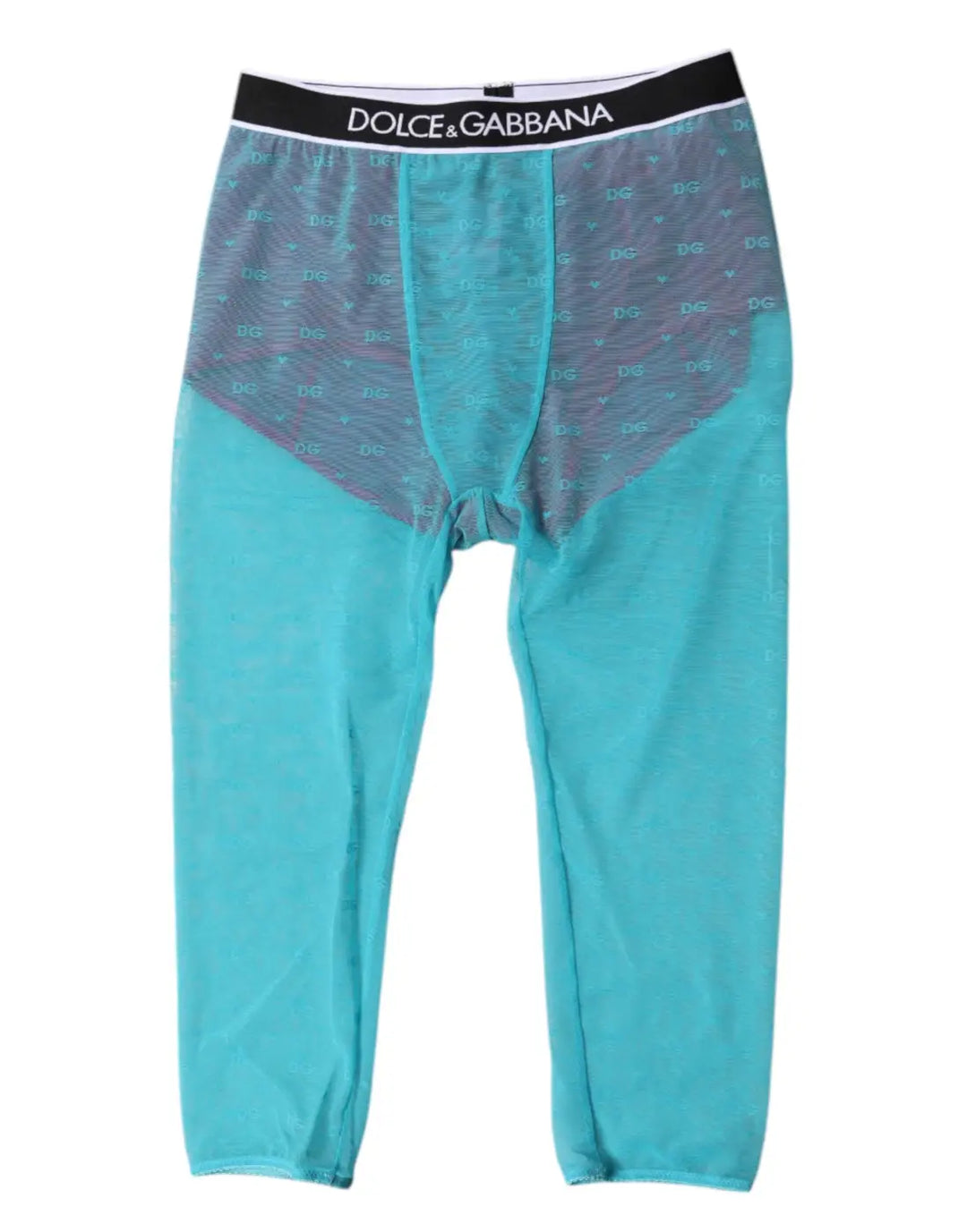 Dolce &amp; Gabbana Blue Fuchsia Logo Lingerie Cropped Underwear