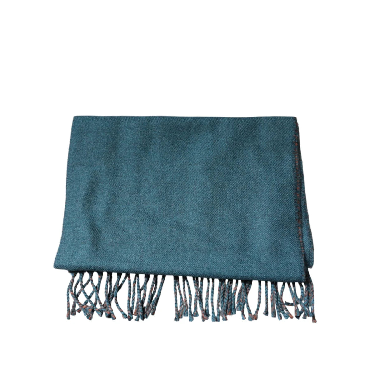 Dolce & Gabbana Blue Green Mens Wool Wrap Scarf