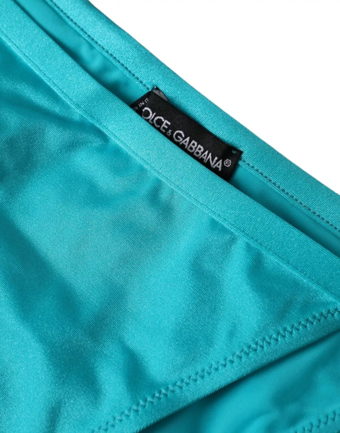 Dolce &amp; Gabbana Blue Green Nylon Beachwear Swimwear Bottom Bikini - Women’s Classic Bikinis