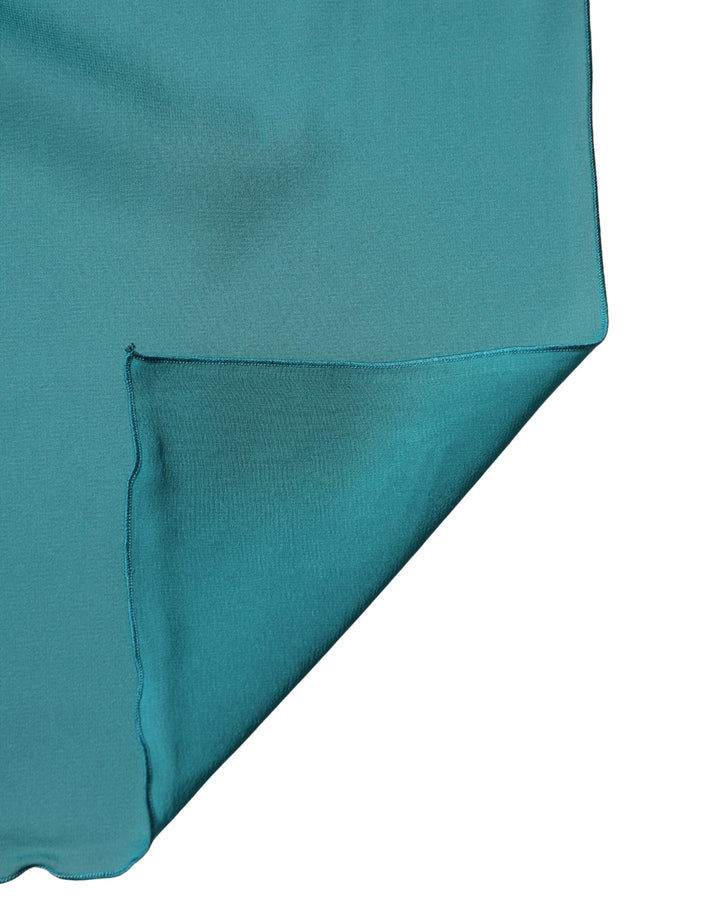 Dolce &amp; Gabbana Blue Green Silk Neck Wrap Shawl Stole 200cm x 64cm Scarf