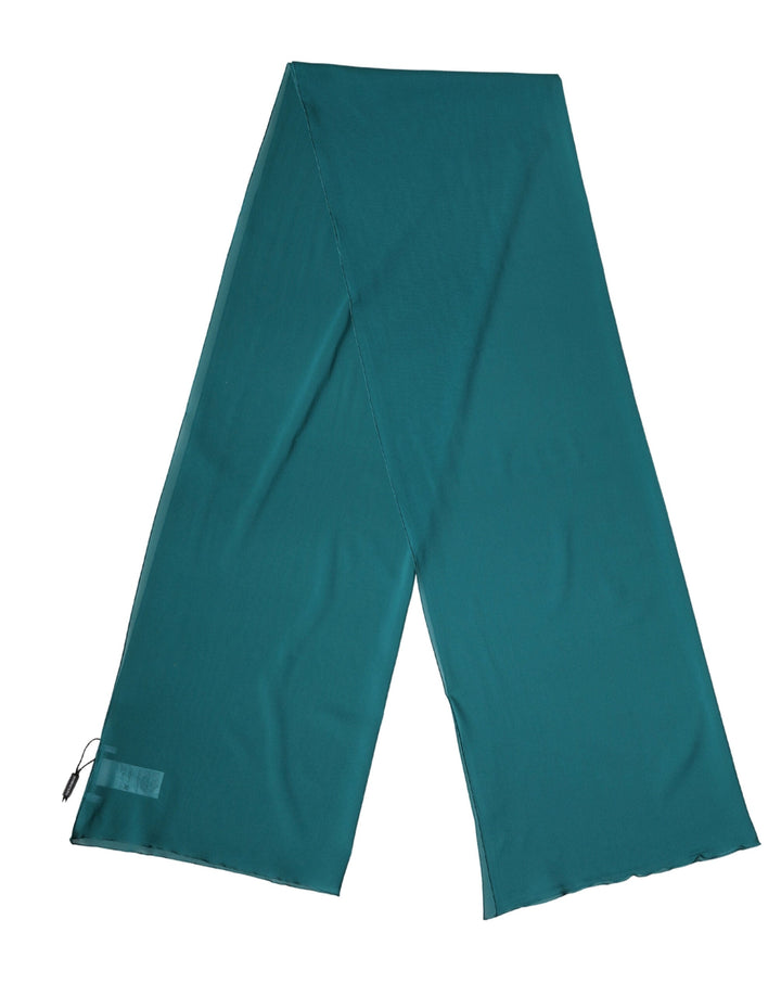 Dolce &amp; Gabbana Blue Green Silk Neck Wrap Shawl Stole 200cm x 64cm Scarf