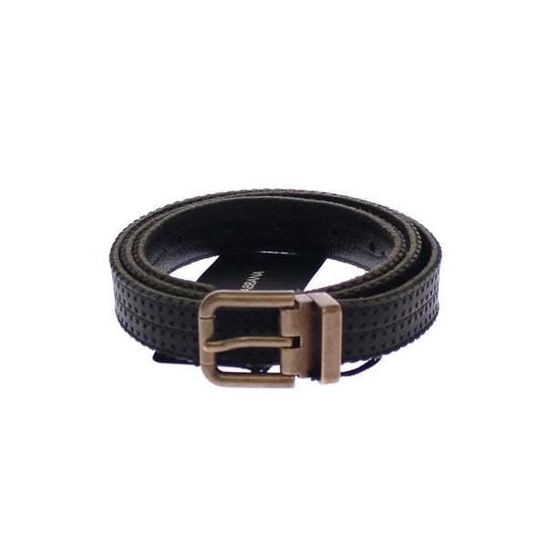 Dolce & Gabbana Blue Leather Logo Belt