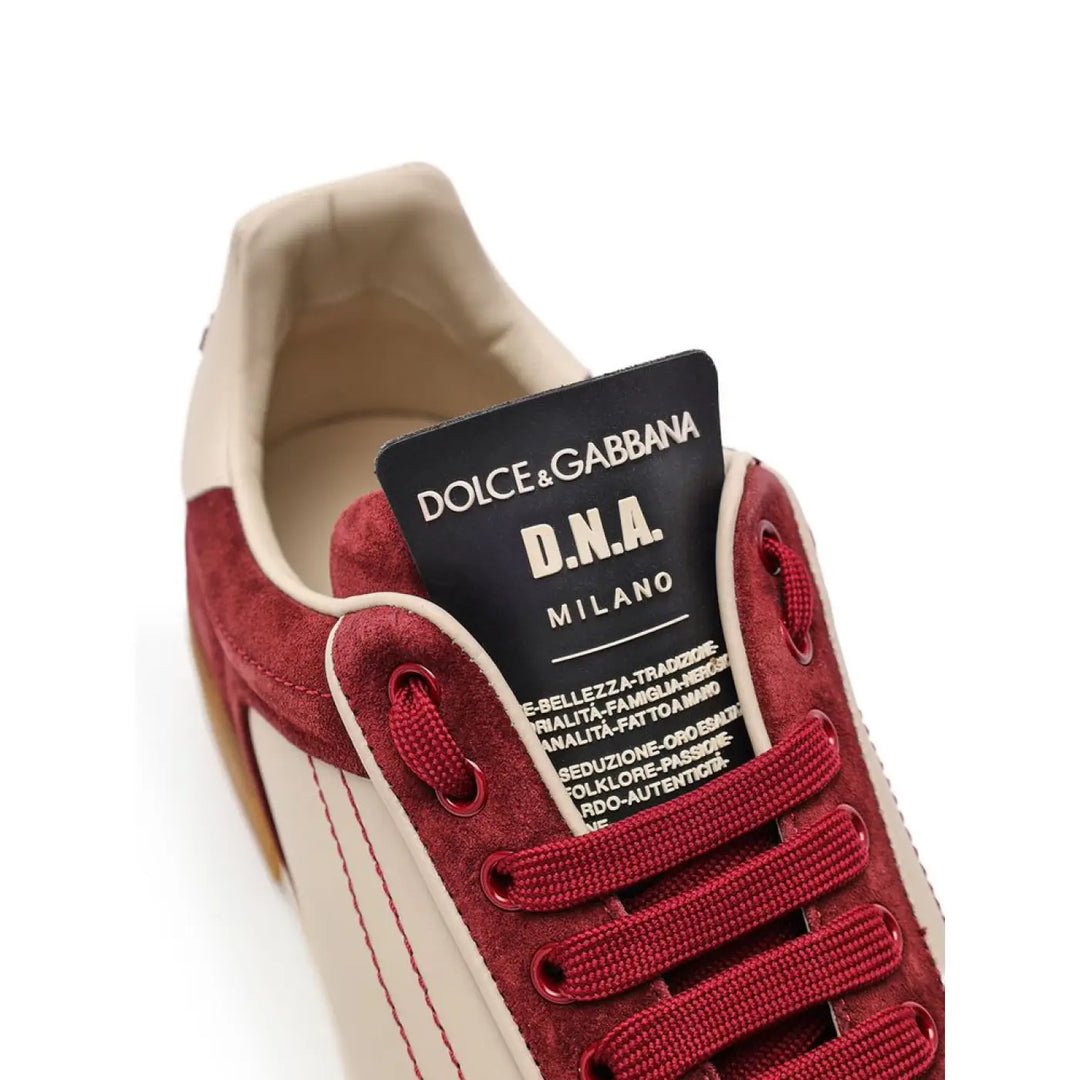 Dolce &amp; Gabbana Blue Leather Low Top Sneakers