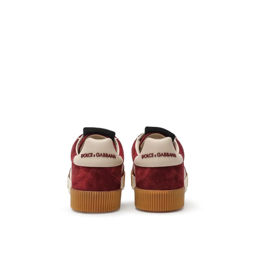 Dolce &amp; Gabbana Blue Leather Low Top Sneakers