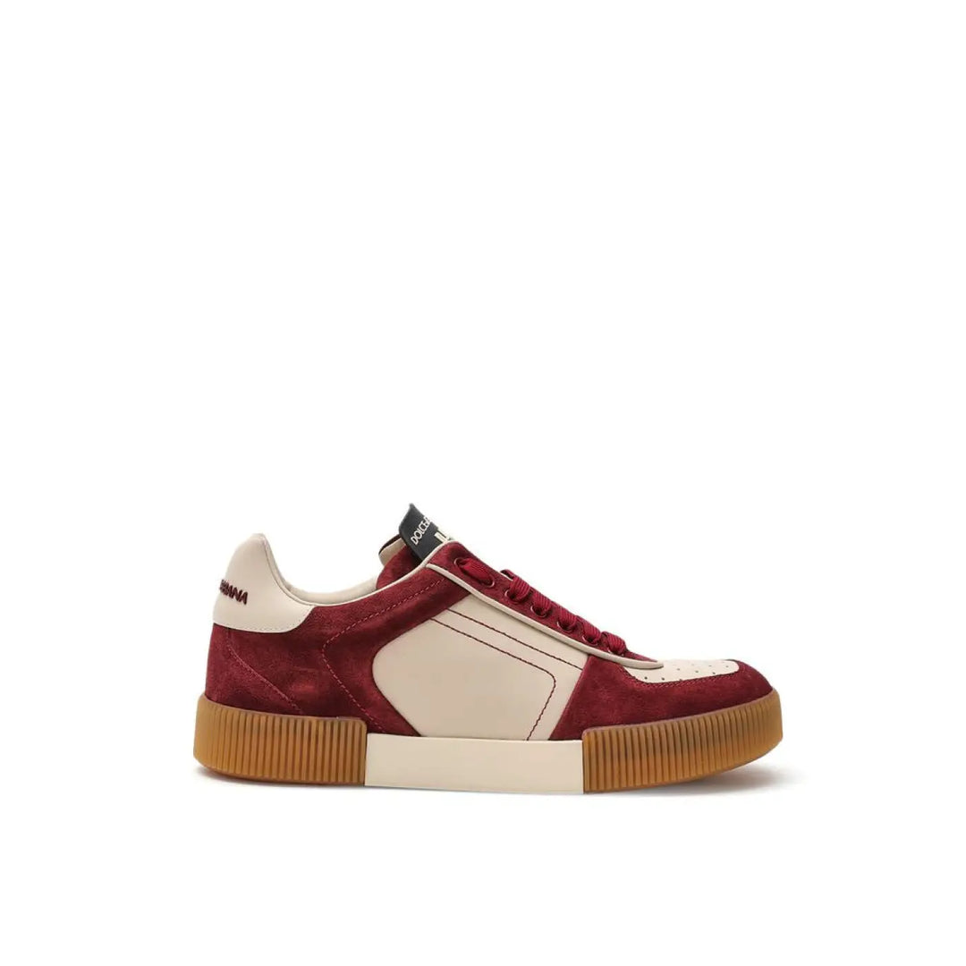 Dolce &amp; Gabbana Blue Leather Low Top Sneakers