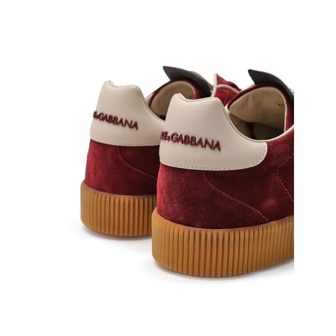 Dolce &amp; Gabbana Blue Leather Low Top Sneakers