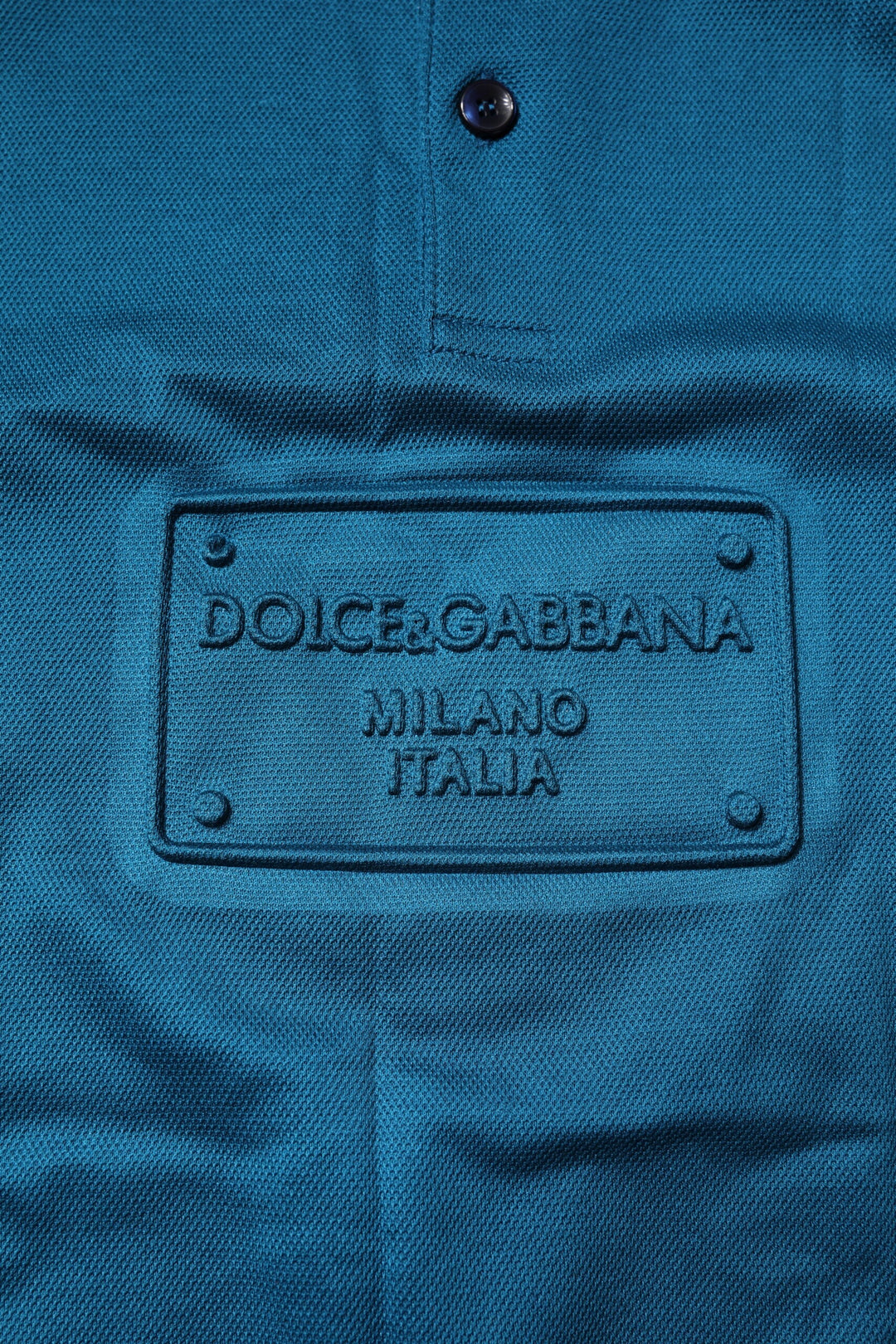 Dolce &amp; Gabbana Blue Logo Cotton Men Polo Shirt T-shirt