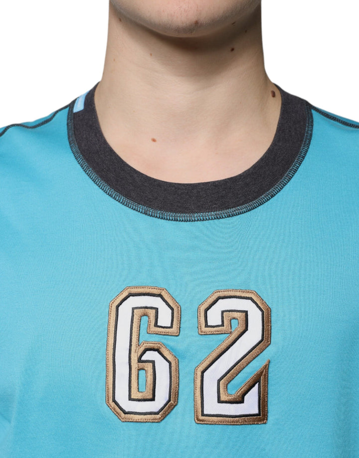 Dolce &amp; Gabbana Blue Logo Crew Neck Short Sleeves T-shirt