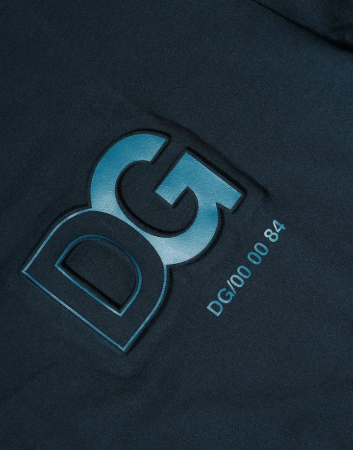 Dolce &amp; Gabbana Blue Logo Crew Neck Short Sleeves T-shirt