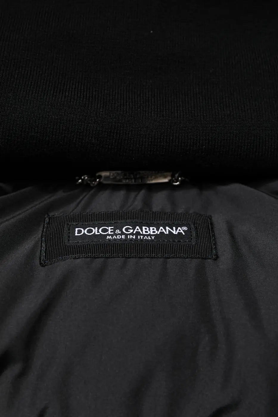 Dolce &amp; Gabbana Blue Logo Full Zip Hooded Quilted Jacket