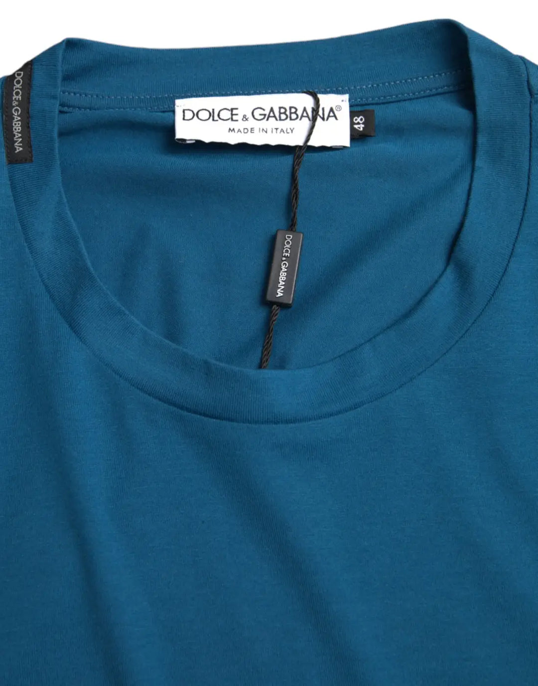 Dolce &amp; Gabbana Blue Logo Round Neck Short Sleeves T-shirt