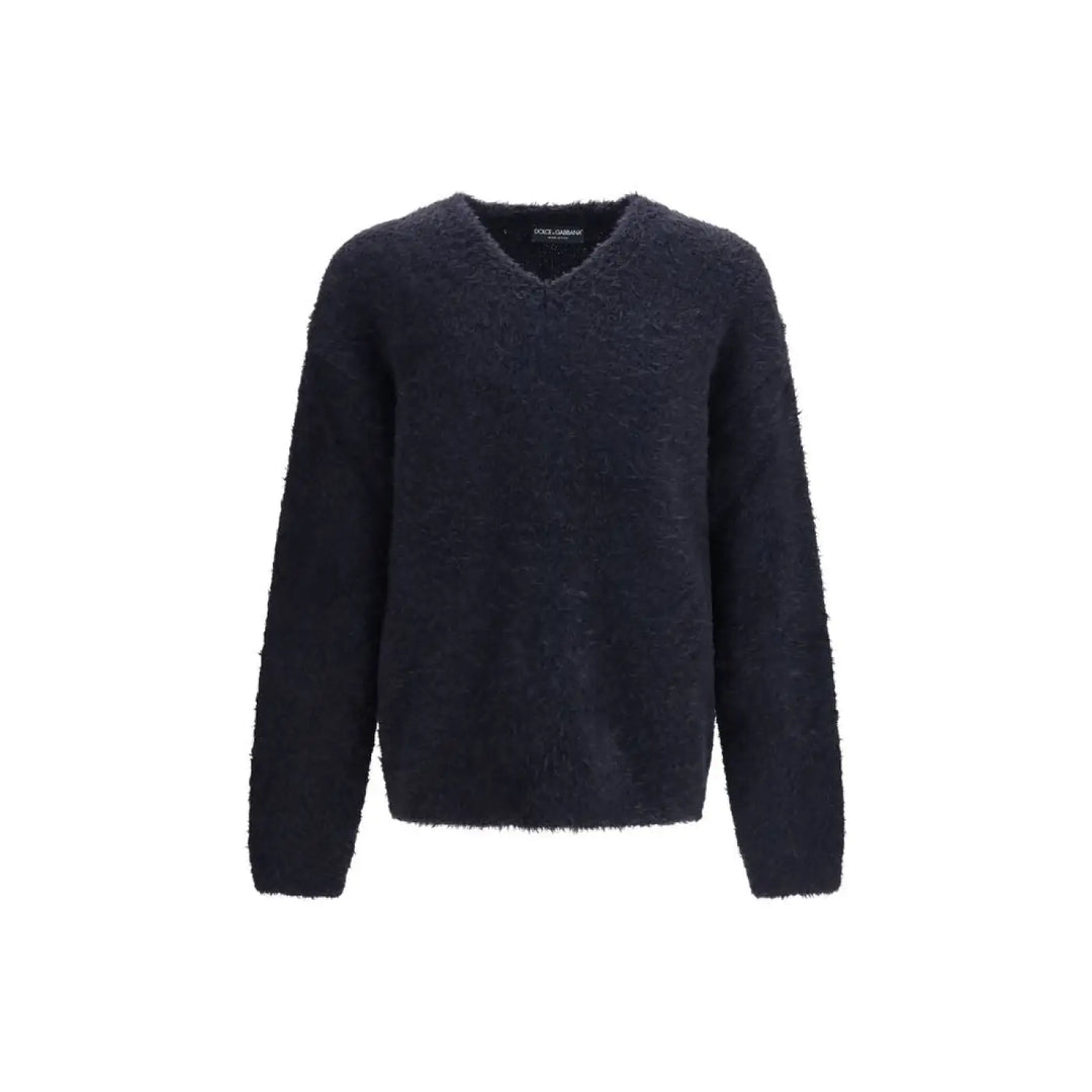 Dolce &amp; Gabbana Blue Marabou Sweatshirt