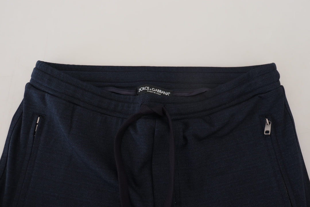 Dolce &amp; Gabbana Blue Mens Sport Cotton Sweatpants Pants