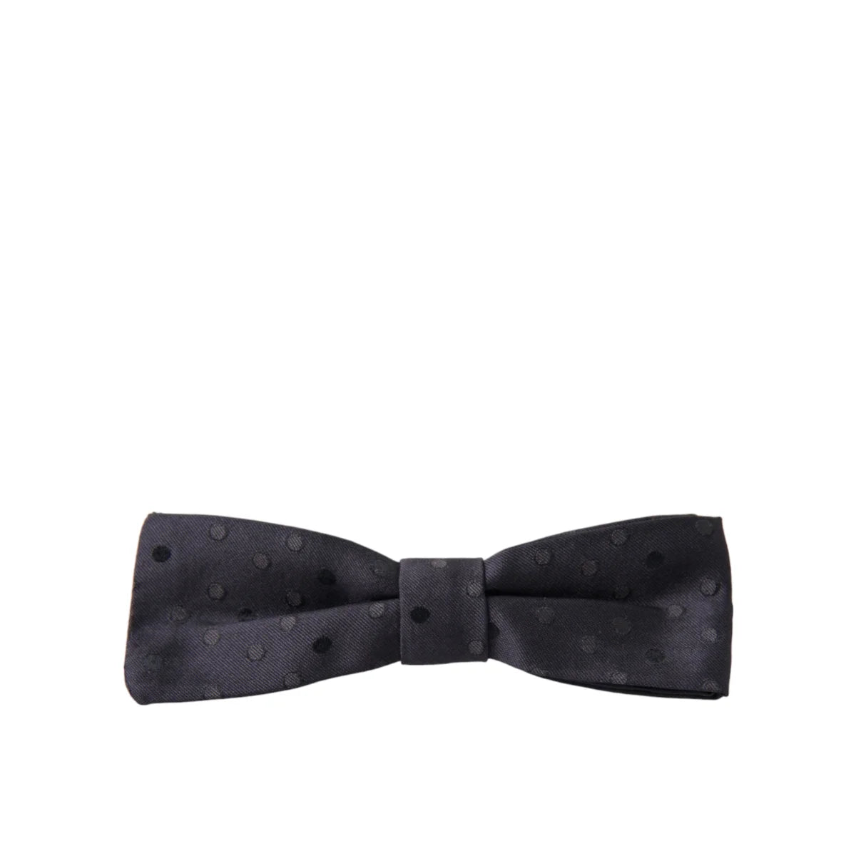Dolce Gabbana Blue Polka Dot Bow Tie Statement Piece &