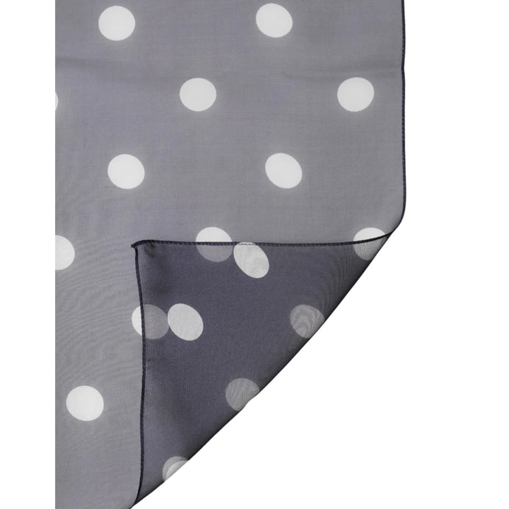 Dolce &amp; Gabbana Blue Polka Dot Silk Square Foulard 91.5cm x 89.5cm Scarf