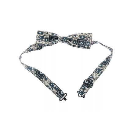 Dolce Gabbana Blue Print Silk Tie and Leather Belt Dress Set &