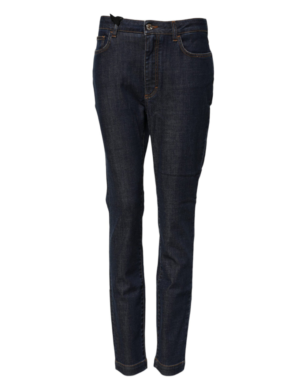 Dolce & Gabbana Blue Queen Patch Audrey Mid Waist Denim Jeans