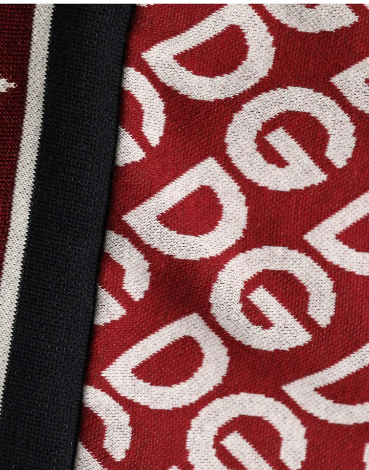 Dolce &amp; Gabbana Blue Red Paneled ’Royals’ Patch Sweatshirt Sweater