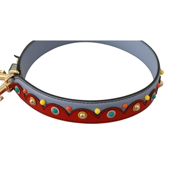 Dolce & Gabbana Blue and red Shoulder Strap Leather Handbag Accessory