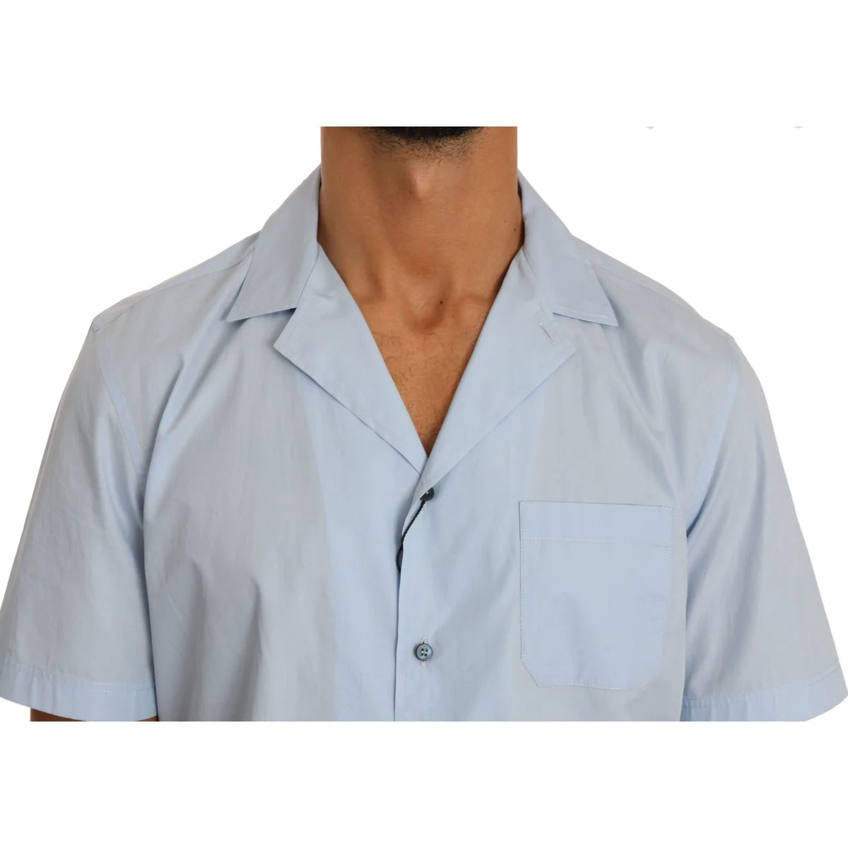 Dolce and Gabbana Blue Short Sleeve Shirt Authentic Stylish &