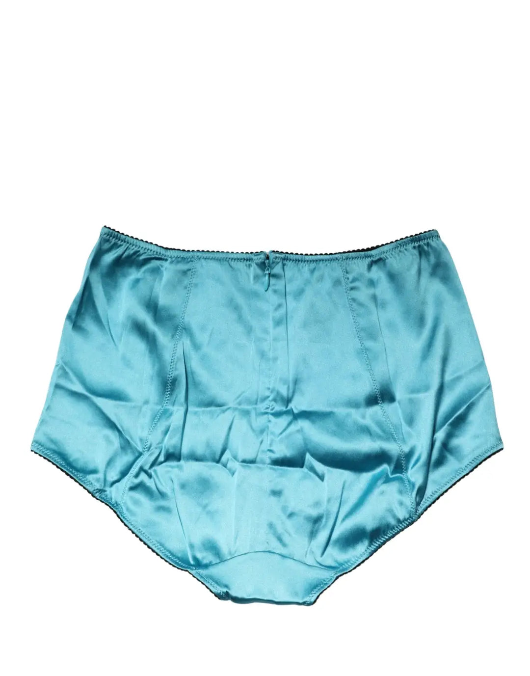Dolce &amp; Gabbana Blue Silk Blend High Waist Girdle Panty Underwear