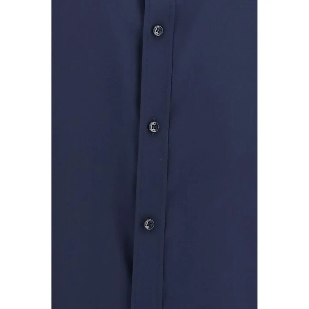 Dolce &amp; Gabbana Blue Silk Dress Shirt