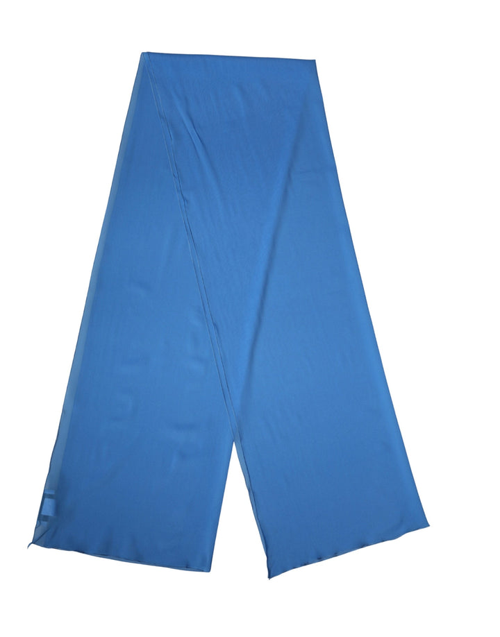 Dolce &amp; Gabbana Blue Silk Neck Wrap Shawl Stole 200cm x 64cm Scarf