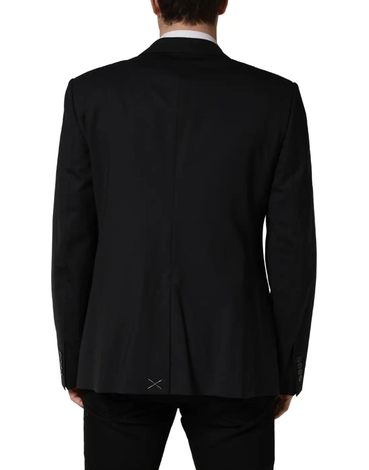 Dolce &amp; Gabbana Blue Single Breasted 2 Button Suit Jacket