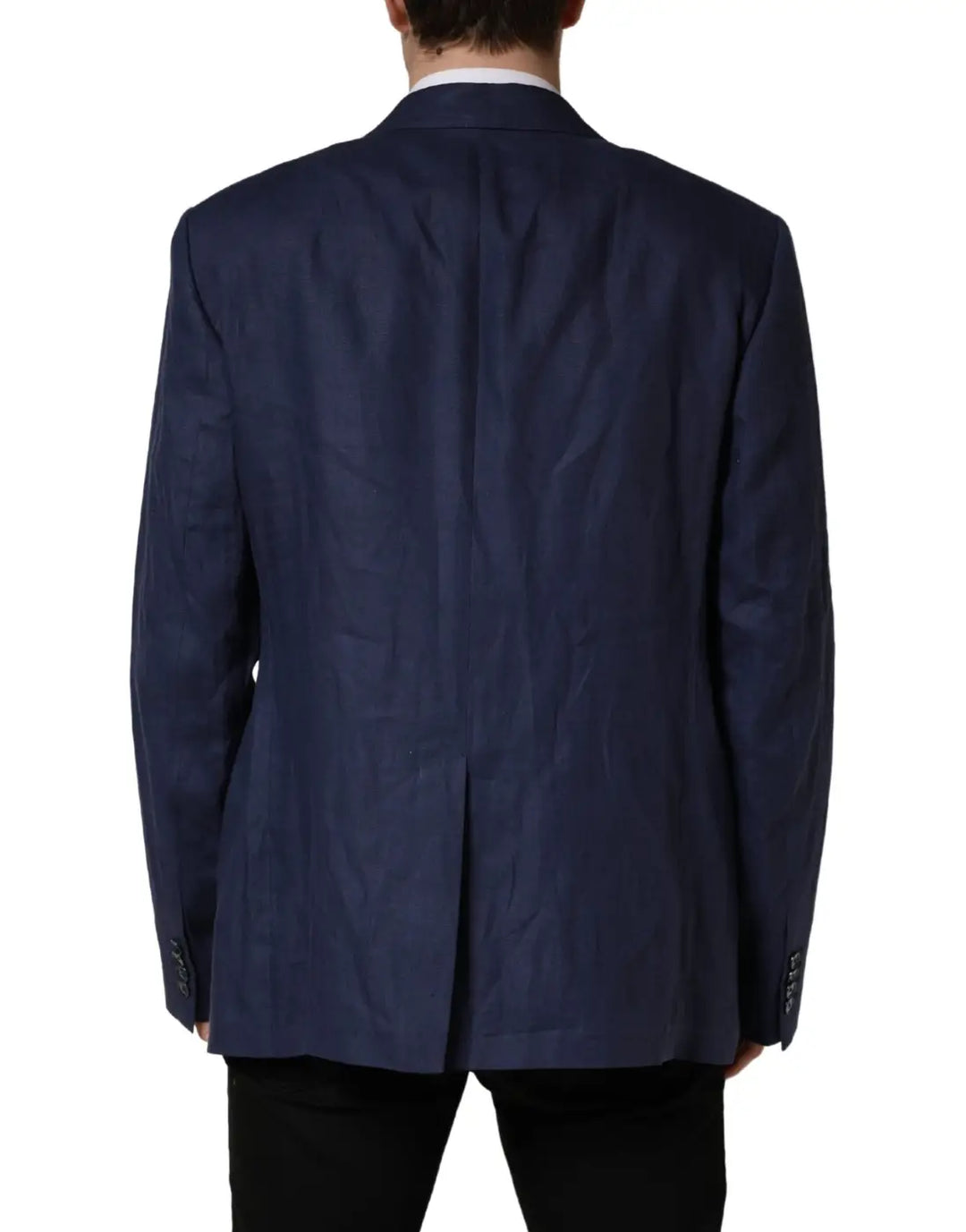 Dolce &amp; Gabbana Blue Single Breasted 2 Button Suit Jacket