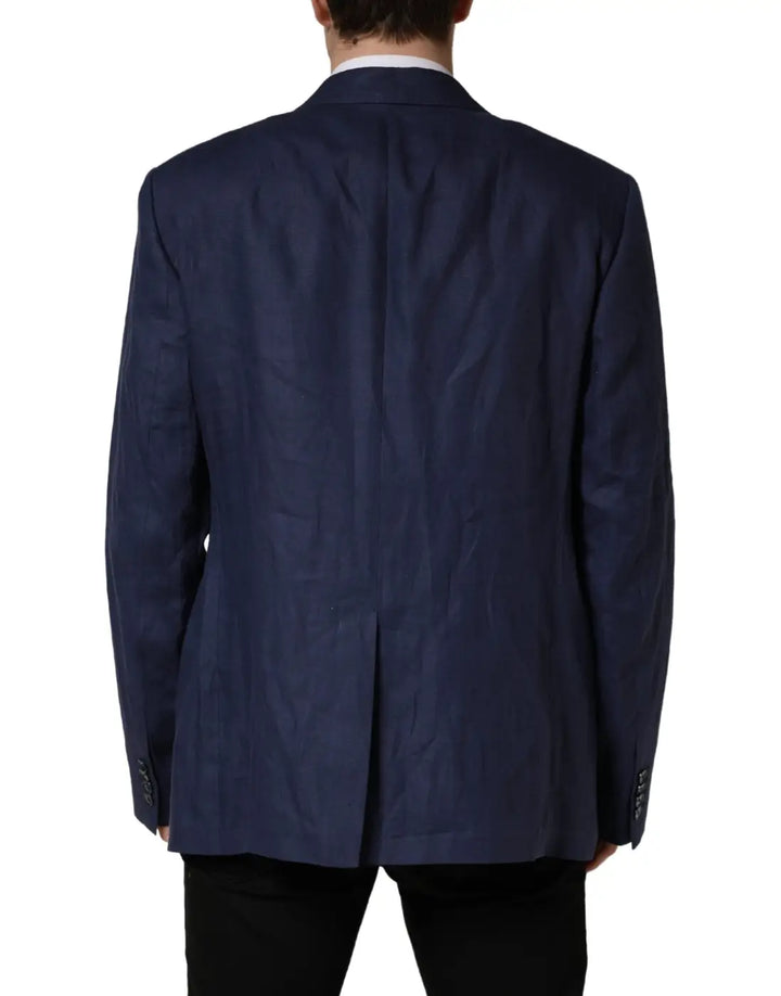 Dolce &amp; Gabbana Blue Single Breasted 2 Button Suit Jacket