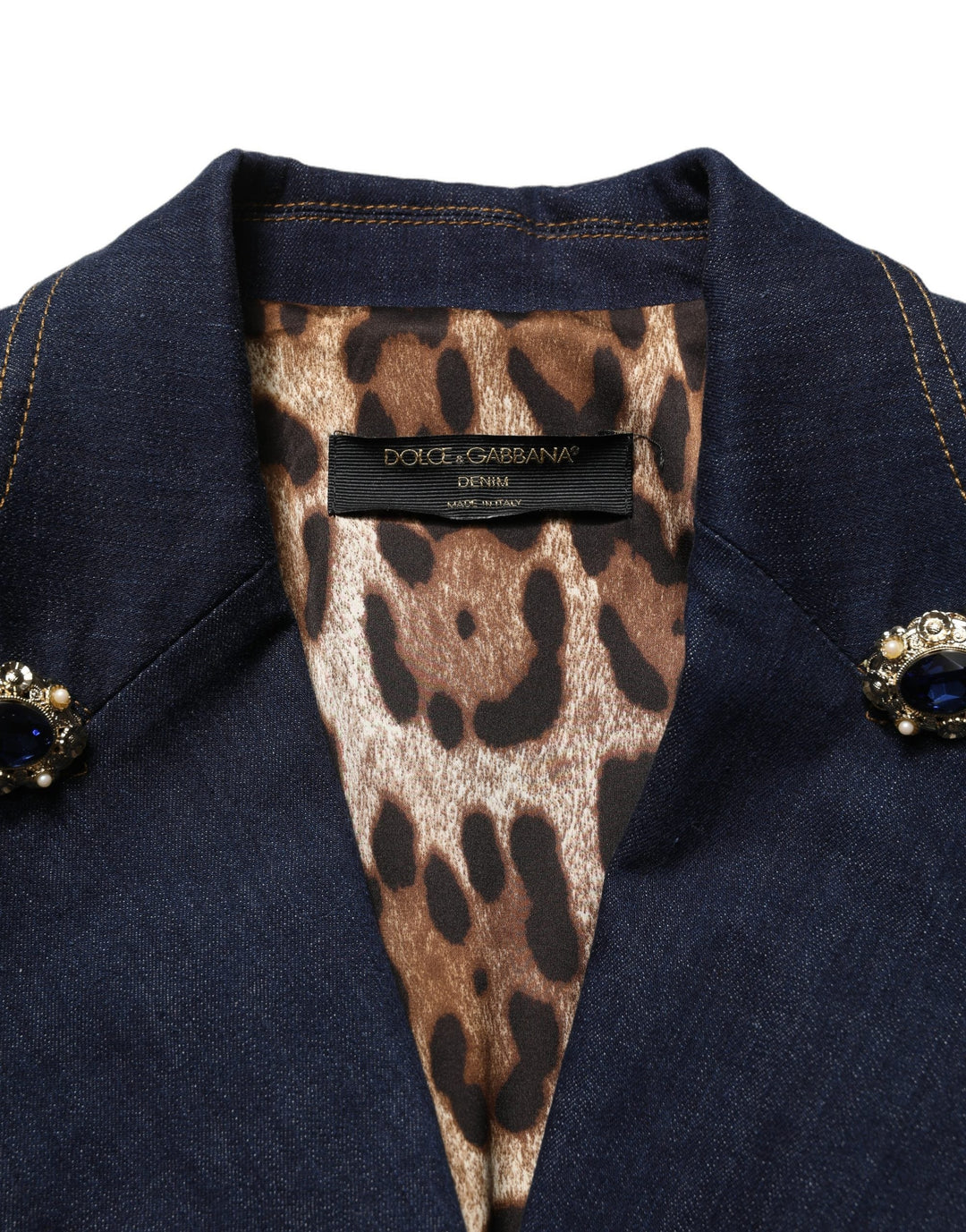 Dolce &amp; Gabbana Sport Jackets - Blue Single-Breasted Denim Blazer Jacket