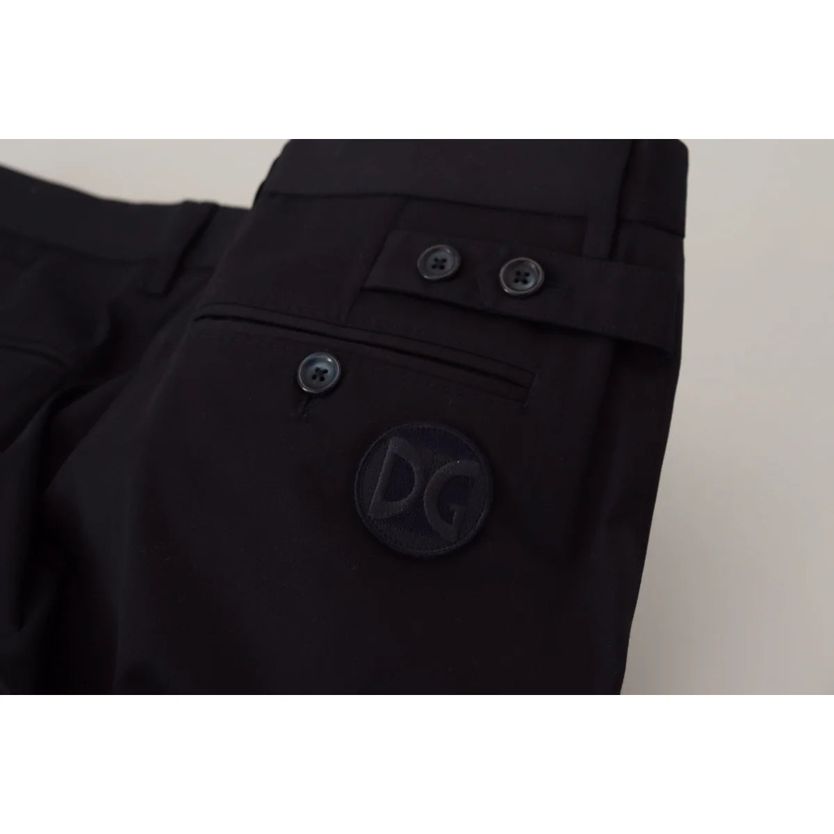 Dolce & Gabbana Blue Stretch Cotton Slim Trousers Chinos Pants